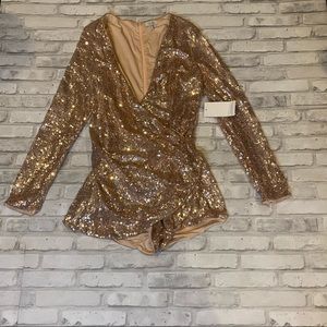 TOBI pink sparkly romper